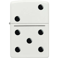 Zippo Windproof Lighter Classic Domino design with Color Image White Matte 46159 ,
