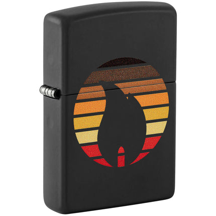 Zippo Windproof Lighter Colorblock Zippo design Classic Black Matte Finish 46168 ,