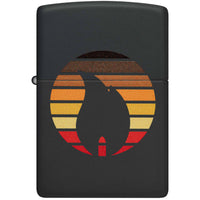 Zippo Windproof Lighter Colorblock Zippo design Classic Black Matte Finish 46168 ,