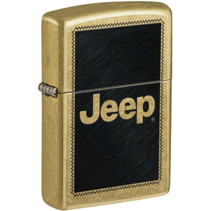 Zippo Windproof Lighter Jeep Stamp design Classic Street Brass Finish 46225 ,