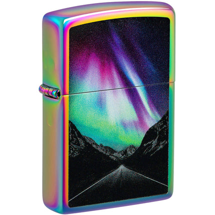 Zippo Windproof Pocket Lighter Multi Color Aurora Road Design Color Image 46236 ,