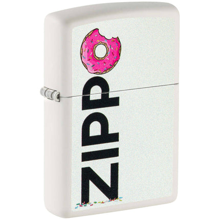 Zippo Windproof Pocket Lighter Frosted Zippo Design White Matte Finish 46240 ,