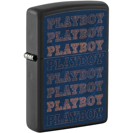 Zippo Windproof Pocket Lighter Playboy Logo Bunny Design Matte Black 46272 ,