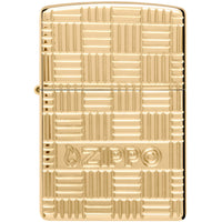 Zippo Pocket Lighter Armor Deep Carve Zippo Design High Polish Brass 46274 ,