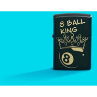 Zippo Windproof Pocket Lighter Billiards Champion Design Matte Black Metal 46291 ,