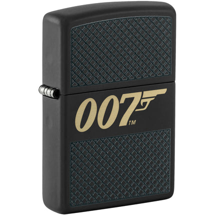Zippo Windproof Pocket Lighter James Bond 007 Design Matte Black Metal 46297 ,