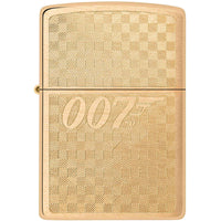 Zippo Windproof Pocket Lighter James Bond 007 Textured Design Brass Metal 46298 ,