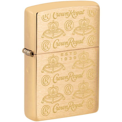 Zippo Windproof Pocket Lighter Crown Royal Elegance Design Brass Metal 46299 ,