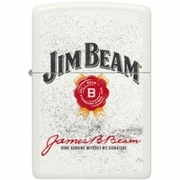 Zippo Windproof Pocket Lighter Jim Beam Rosette Design Matte White Metal 46306 ,