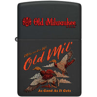 Zippo Windproof Pocket Lighter Old Milwaukee Duck Hunt Design Matte Black 46307 ,