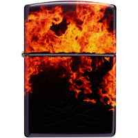 Zippo Windproof Pocket Lighter Fusion Inferno Design Tumbled Brass Base 46389 ,