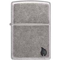 Zippo Windproof Pocket Lighter Armor Antique Silver Flame Design Metal 46399 ,