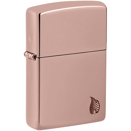 Zippo Windproof Pocket Lighter Armor High Polish Rose Gold Flame Design 46401 ,
