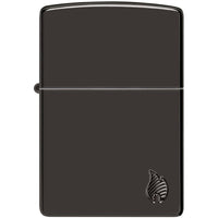 Zippo Windproof Pocket Lighter Armor High Polish Black Flame Design Metal 46402 ,