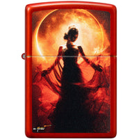 Zippo Pocket Lighter Mazzi Metallic Red Woman in Silhouette Design 46410 ,