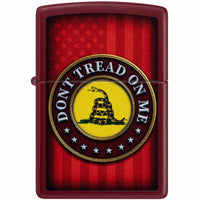 Zippo Pocket Lighter Dont Tread on Me Text Historic Gadsden Flag Design 46419 ,