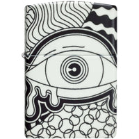 Zippo Windproof Pocket Lighter Vision Test Design Black and White Metal 46428 ,