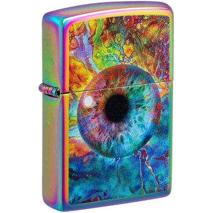 Zippo Windproof Pocket Lighter Spacey Eye Design Multicolor Metal 46431 ,