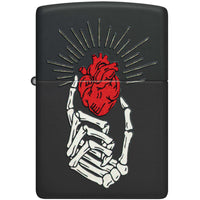 Zippo Windproof Pocket Lighter Undying Love Design Matte Black Metal 46469 ,