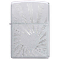 Zippo Windproof Pocket Lighter Love Radiates Design Satin Chrome Metal 46480 ,
