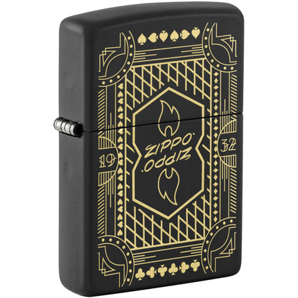 Zippo Windproof Pocket Lighter Zippo Lines Design Matte Black Metal 46483 ,