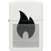 Zippo Windproof Pocket Lighter Flame Gradient Design Matte White Metal 46485 ,