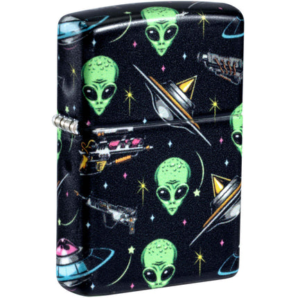 Zippo Windproof Pocket Lighter Alien Pattern Design 540 Color Metal 46561 ,