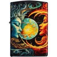Zippo Windproof Pocket Lighter Sun and Moon Design 540 Fusion Metal 46563 ,