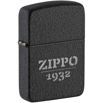 Zippo Windproof Pocket Lighter Zippo Design Iconic Black Crackle Metal 46567 ,