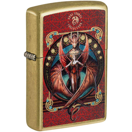 Zippo Windproof Pocket Lighter Anne Stokes Collection Copperwing Dragon 46689 ,