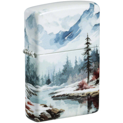 Zippo Windproof Pocket Lighter Frozen Valley Design 540 Color Metal 46702 ,