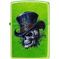 Zippo Windproof Pocket Lighter Steampunk Skeleton Design Lurid Metal 46709 ,