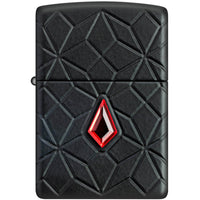 Zippo Windproof Pocket Lighter Armor Crystal Design Matte Black Metal 46756 ,