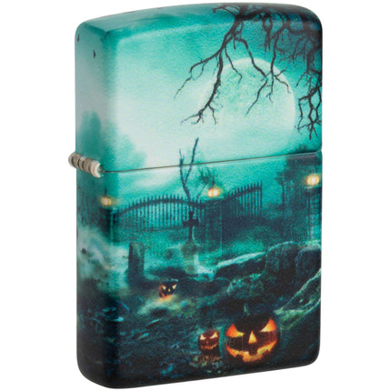 Zippo Windproof Pocket Lighter Graveyard Design 540 Color Metal 48389 ,