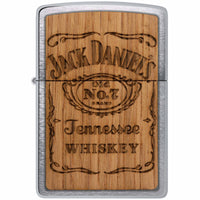 Zippo Windproof Pocket Lighter Jack Daniel's Woodchuck USA Brushed Chrome 48392 ,