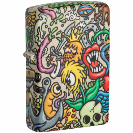 Zippo Windproof Pocket Lighter Crazy Collage Design 540 Color Metal 48394 ,