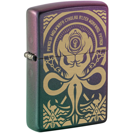 Zippo Windproof Pocket Lighter Evil Design Iridescent Metal 48671 ,