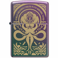 Zippo Windproof Pocket Lighter Evil Design Iridescent Metal 48671 ,