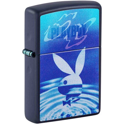Zippo Windproof Pocket Lighter Playboy Rabbit Head Icon Matte Navy Metal 48745 ,