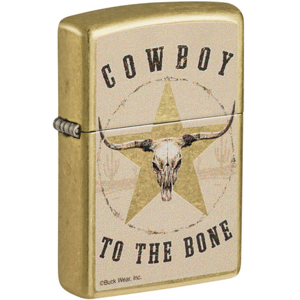 Zippo Windproof Pocket Lighter Buck Wear Color Image Design Street Brass 48937 ,