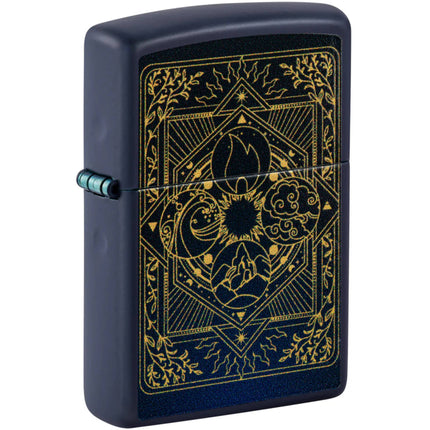 Zippo Windproof Lighter Elements Color Image Design Navy Matte Finish 48958 ,