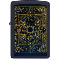 Zippo Windproof Lighter Elements Color Image Design Navy Matte Finish 48958 ,