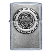 Zippo Windproof Pocket Lighter Harley-Davidson Wheel Emblem Street Chrome 49175 ,