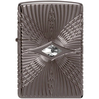 Zippo Windproof Lighter MultiCut Pattern Design with Crystal Black Ice 49291 ,