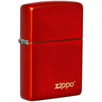 Zippo Windproof Pocket Lighter Classic Metallic Red with Zippo Logo 49475ZL ,