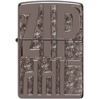Zippo Windproof Lighter MultiCut Reverse Carve Zippo Design Black Ice 46312 ,