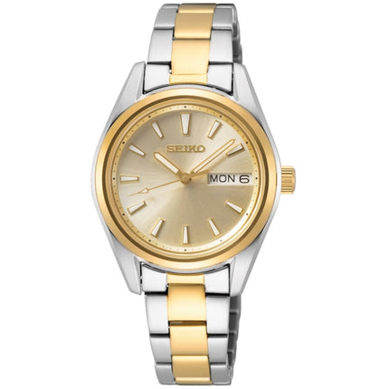Seiko Women's Watch - Classic Quartz Gold Tone Dial Two Tone Bracelet | SUR354P1 ,