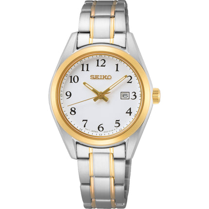 Seiko Women's Watch - Classic Quartz White Dial Two Tone Bracelet | SUR466P1 ,
