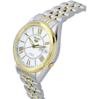 Seiko Men's Watch - Seiko 5 Automatic White Dial Two Tone Bracelet | SNKL36J1 ,