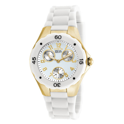 Invicta 18796 Women's Angel Quartz White Dial White Silicone Strap Watch ,